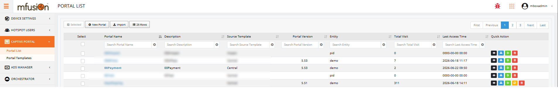 Portal List
