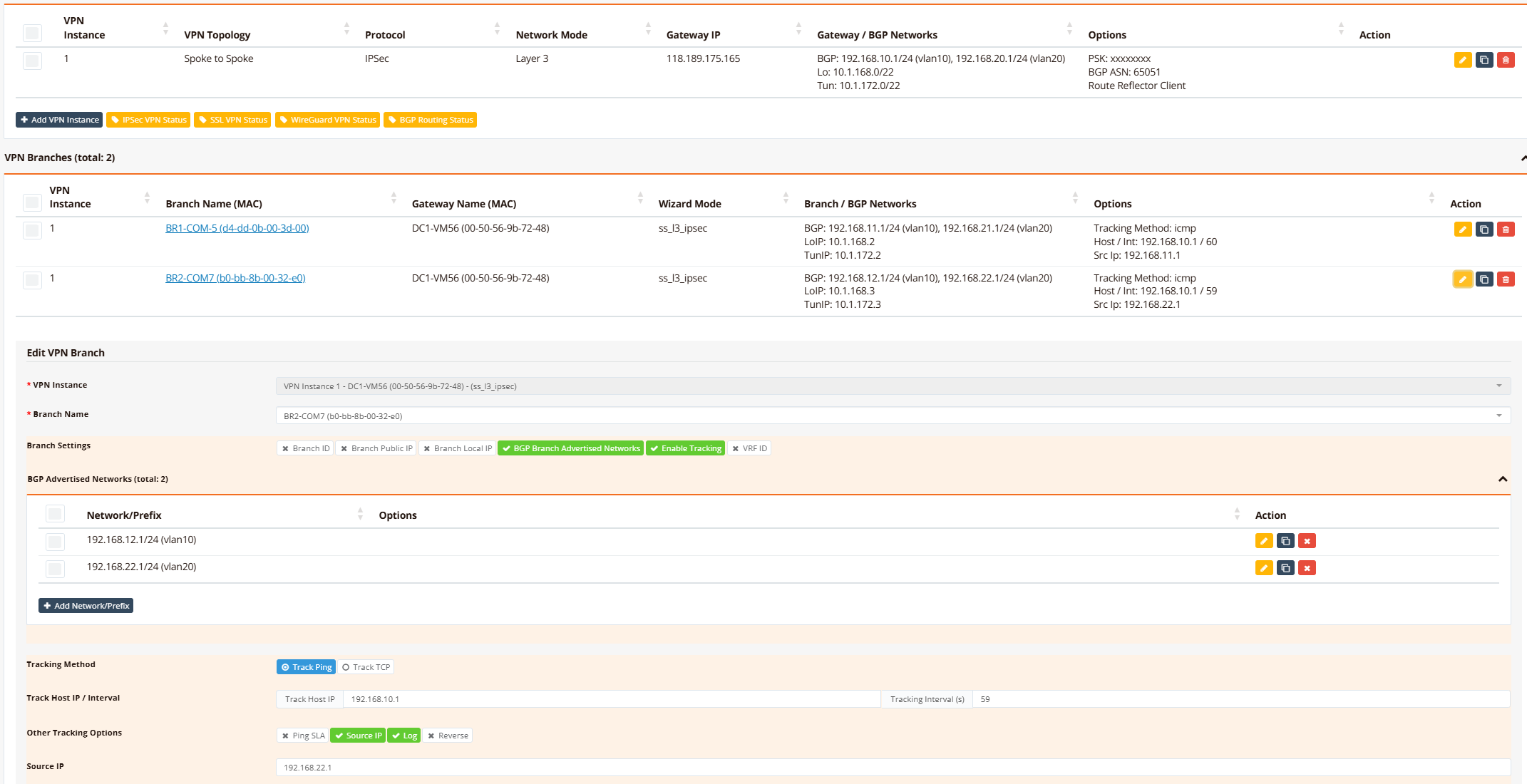 Dual-WAN SD-WAN Branches