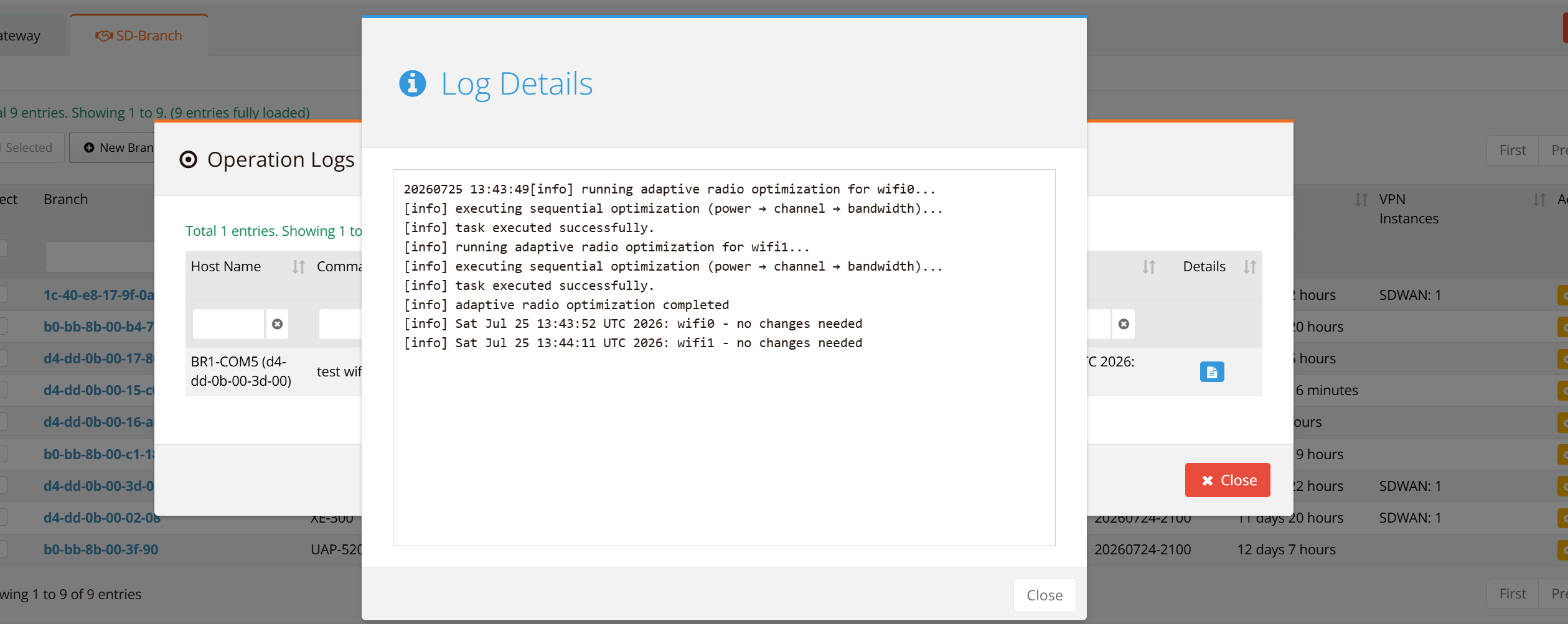 Adaptive radio optimization