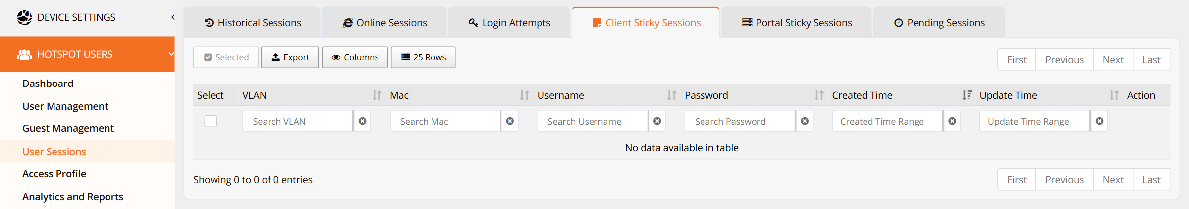 Client Sticky Sessions
