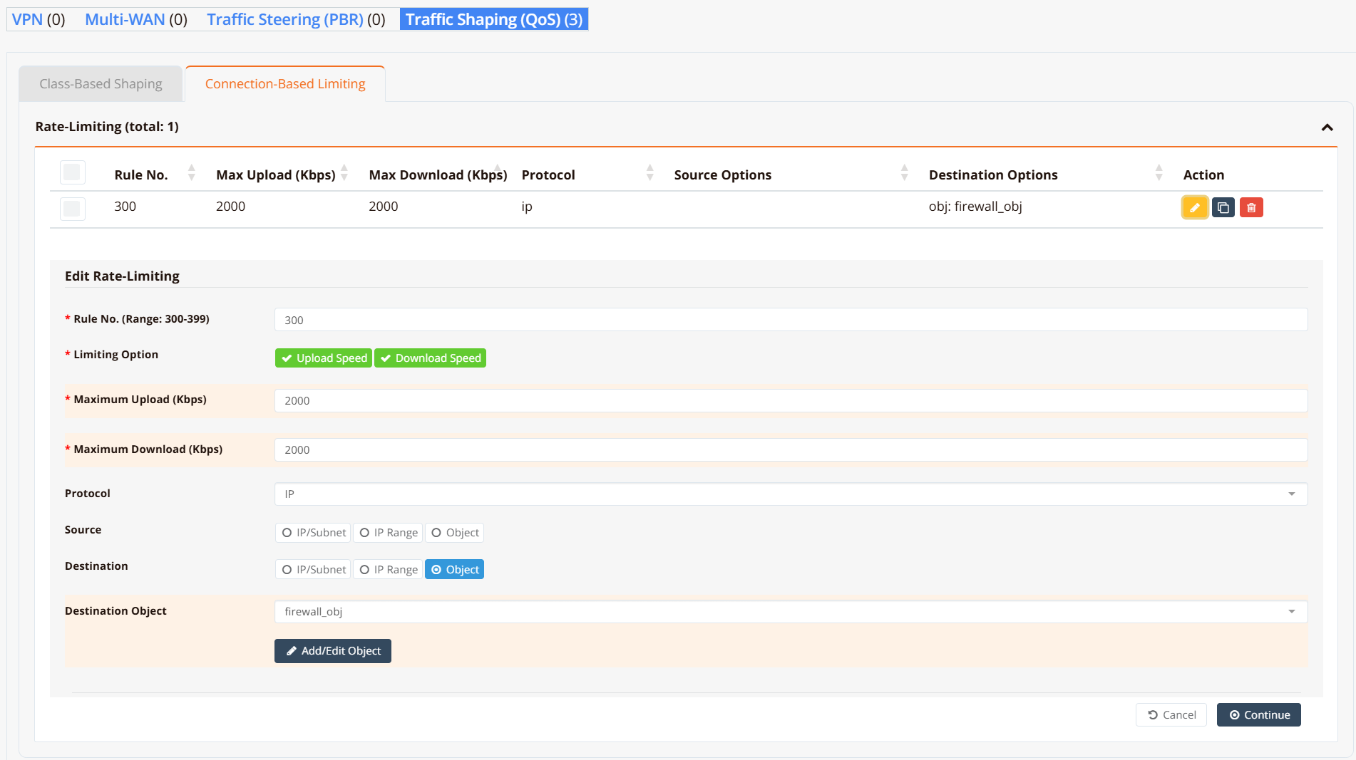 Connection-Based Limiting