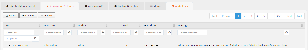 LDAP Audit Log