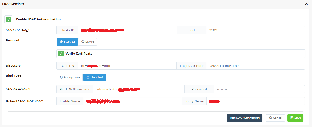 LDAP Settings