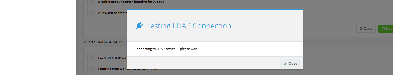 LDAP Test Connection
